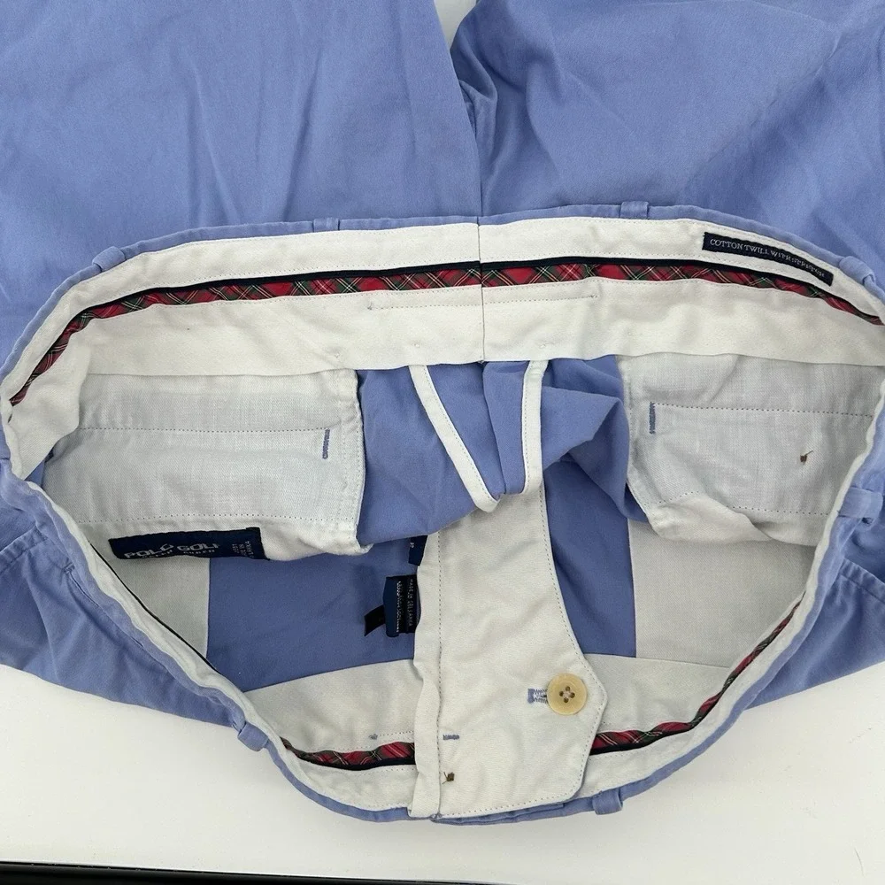 Polo Golf Ralph Lauren Shorts Mens 38 Blue Stretch‎ Twill Chino Golf Coastal